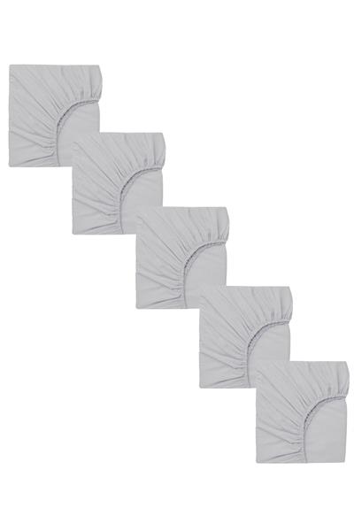 5 Adet Pamuklu ve Lastikli 60 x 120 x 15 cm Penye Bebek Çarşaf