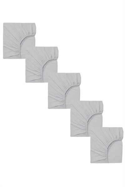 5 Adet 50 x 90 + 10 cm Anne Yanı Lastikli Penye Kumaş Bebek Çarşafı