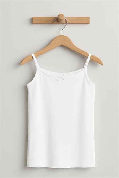 Pamuk Karışımlı İp Askılı Atlet (5-16 Yaş) 