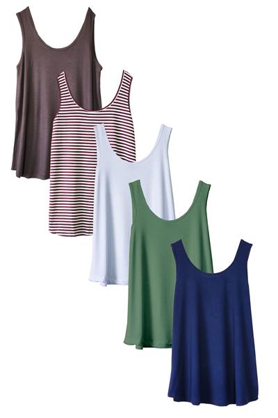 5 Adet A Kesim Rahat Kalıp Basic Kalın Askılı Atlet Tişört