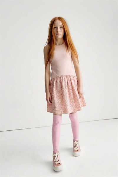 İnce Fitilli Diz Üstü Pamuk Karışımlı Çocuk Çorap