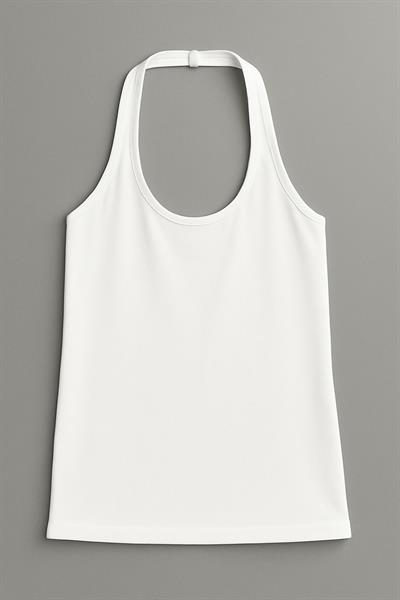 Pamuk Karışımlı Halter Yaka Atlet Tişört