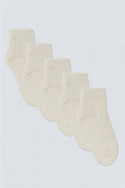 5 Çift Yünlü Patik Çorap 