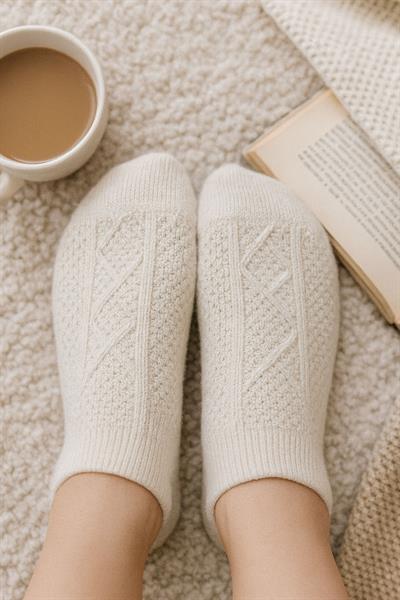 2 Çift Yünlü Patik Çorap 