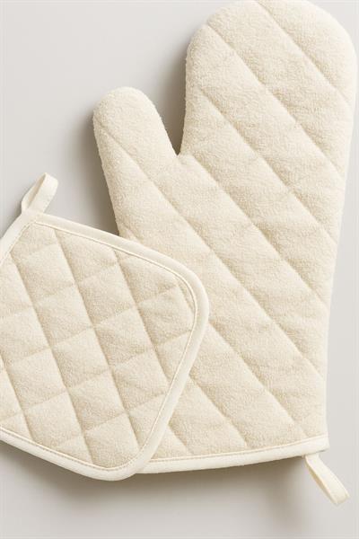 Isı Geçirmez Pamuk Karışımlı Fırın Eldiveni ve Fırın Tutacağı