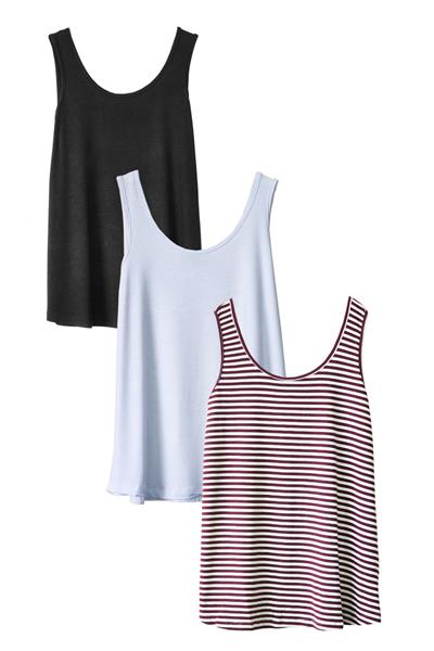 3 Adet A Kesim Rahat Kalıp Basic Kalın Askılı Atlet Tişört