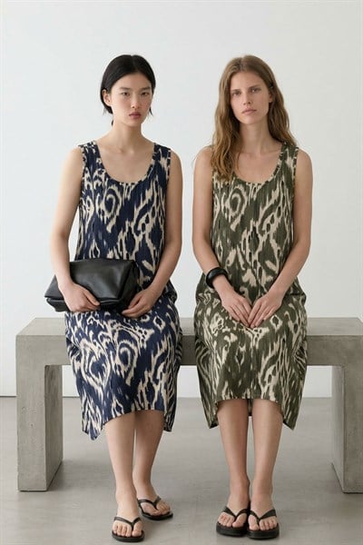 2 Adet A Kesim Rahat Ve Dökümlü Kalın Askılı Elbise