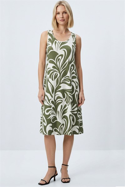 A Kesim Rahat Ve Dökümlü Kalın Askılı Elbise