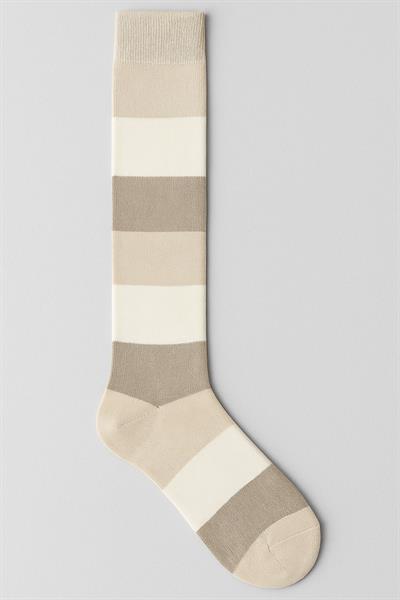 Çizgili ve Renkli Diz Boyu Çorap