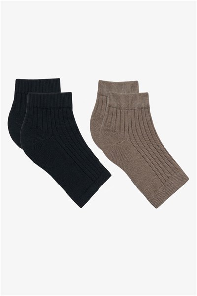 2 Çift Fitilli Burunsuz Kadın Çorap