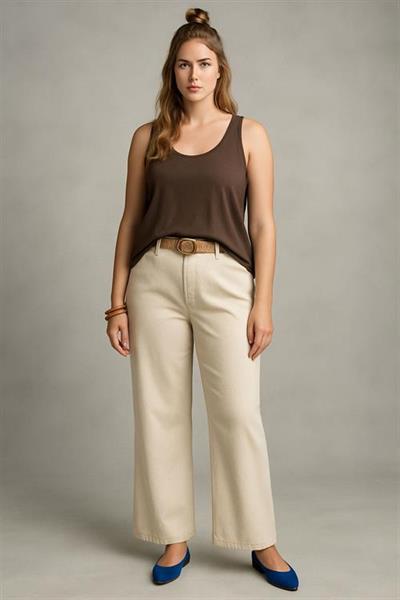 A Kesim Büyük Beden Pamuklu Kalın Askılı Atlet Tişört