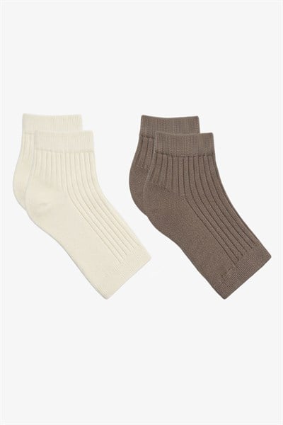 2 Çift Fitilli Burunsuz Kadın Çorap