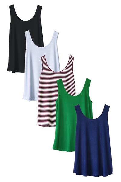 5 Adet A Kesim Rahat Kalıp Basic Kalın Askılı Atlet Tişört