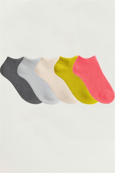 5 Adet Havlu Kadın Patik Çorap 