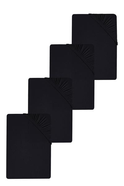 4 Adet Battal Boy Düz Pamuklu Çift Kişilik 200 x 200 cm Lastikli Penye Çarşaf