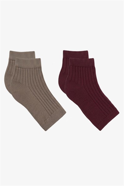 2 Çift Fitilli Burunsuz Kadın Çorap