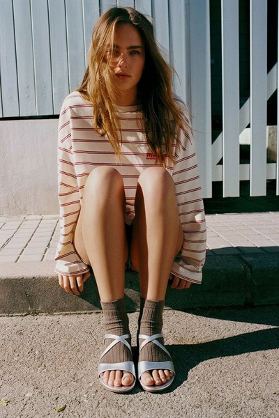 Fitilli Burunsuz Kadın Çorap