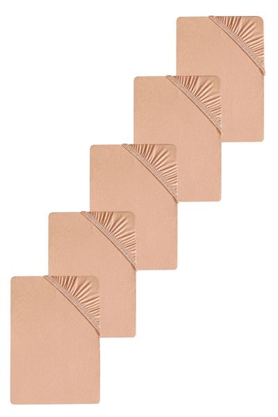 5 Adet Battal Boy Düz Pamuklu Çift Kişilik 200 x 200 cm Lastikli Penye Çarşaf