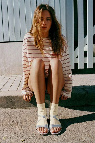 Fitilli Burunsuz Kadın Çorap