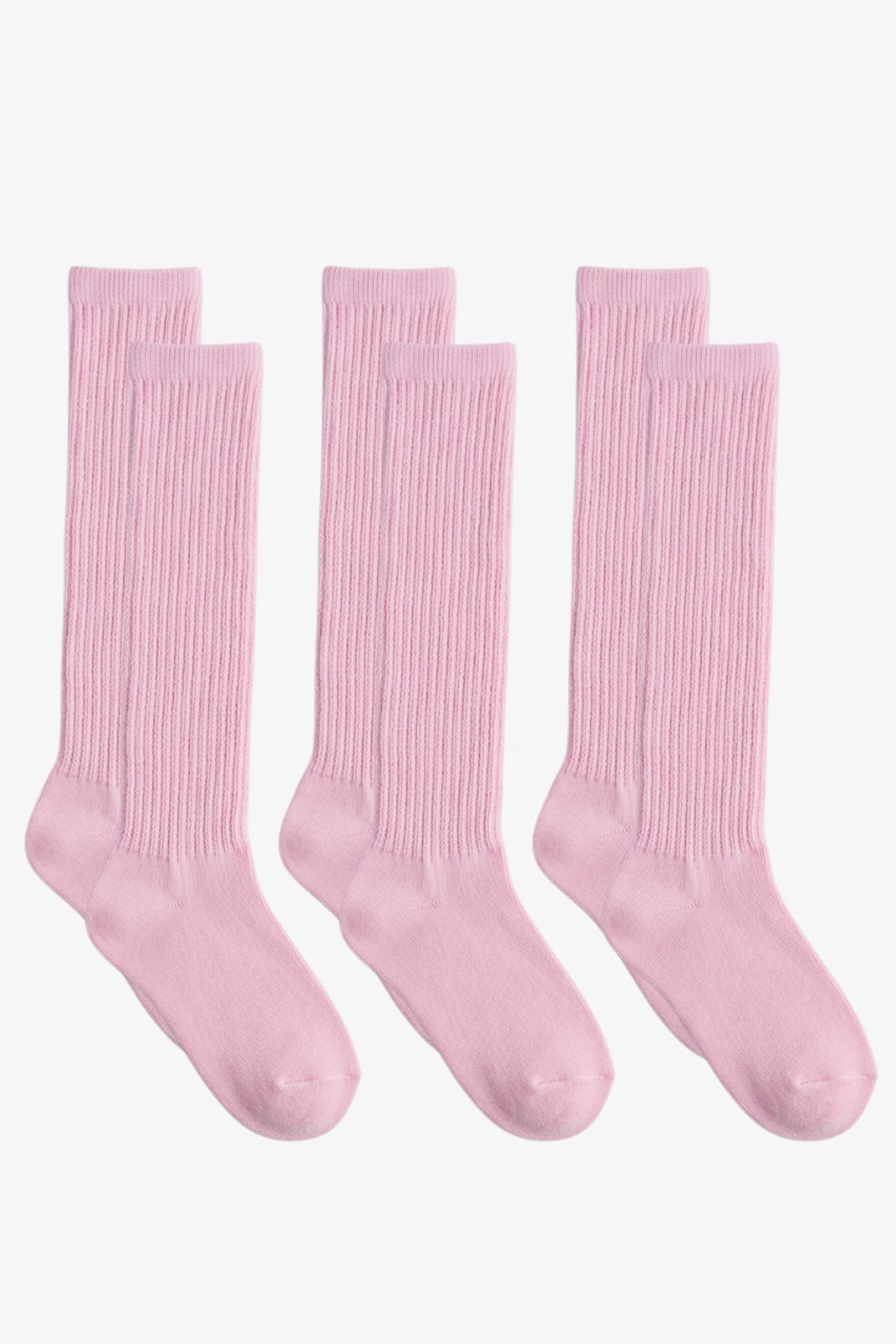 3 Çift İnce Fitilli Diz Üstü Pamuk Karışımlı Çocuk Çorap