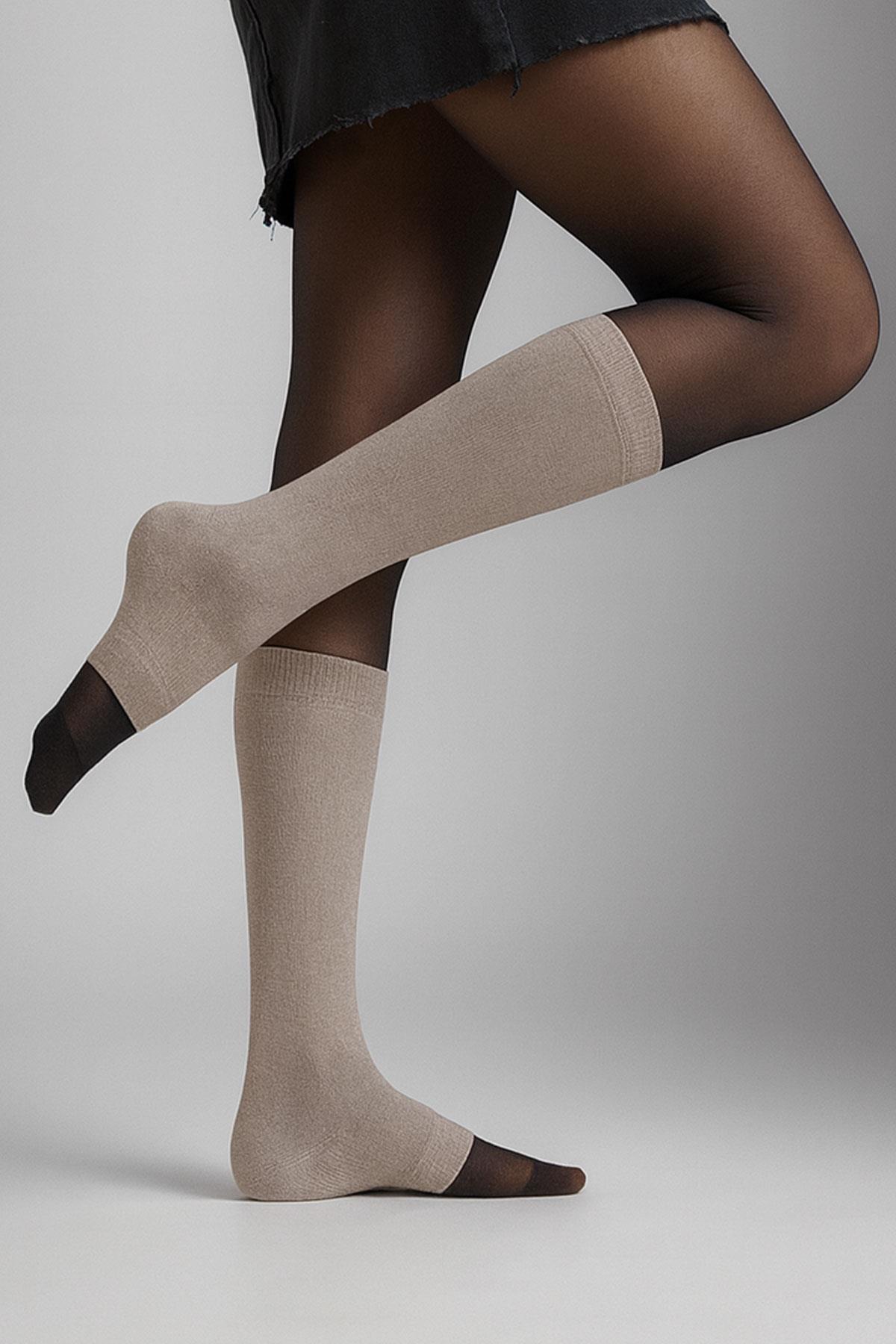 Burunsuz Topuklu Basic Pamuk İçerikli Yoga Tozluk