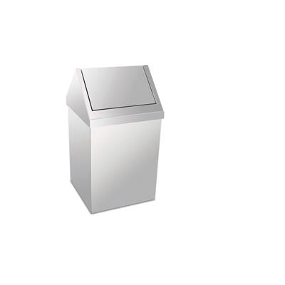Krom Çatı Kapaklı Çöp Kovası 36 Lt. 3800-336