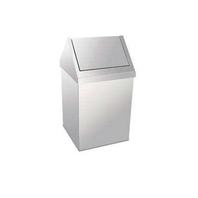 Krom Çatı Kapaklı Çöp Kovası 45 Lt. 3800-345