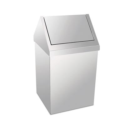 Krom Çatı Kapaklı Çöp Kovası 54 Lt 3800-354