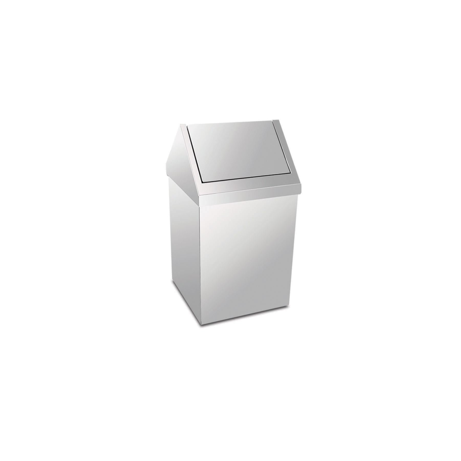 Krom Çatı Kapaklı Çöp Kovası 16 Lt 3800-316