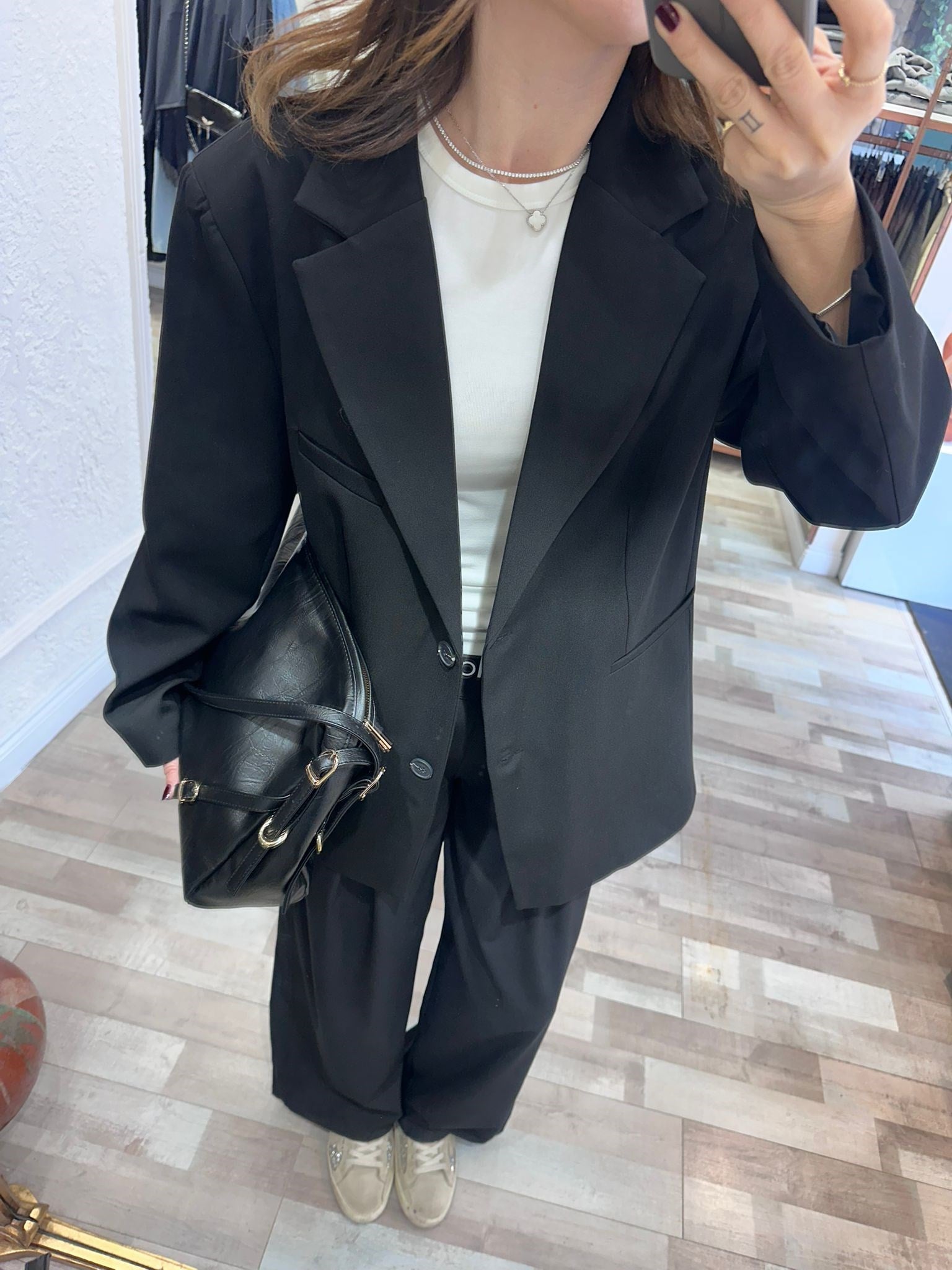 Oversize Siyah Blazer
