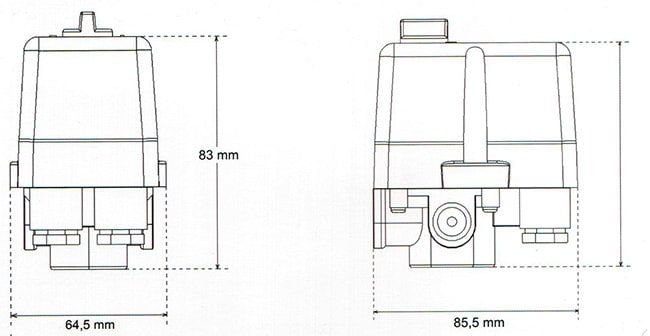 Element Hidrofor Basınç Şalteri 1-6 Bar Tahliyeli Monofaze