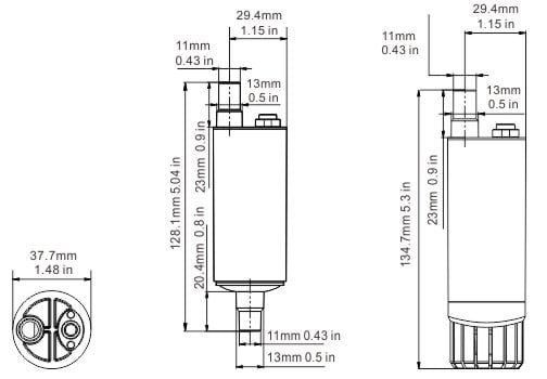 Seaflo mini tip sintine dalgıç pompa 12 volt 12 litre dakika su debisi