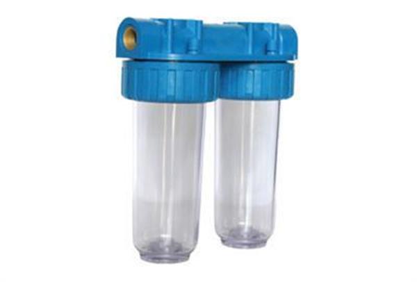 Aquafer 10 inç Çiftli Boş Filtre Kabı 3/4 inc İkili Su Filtresi