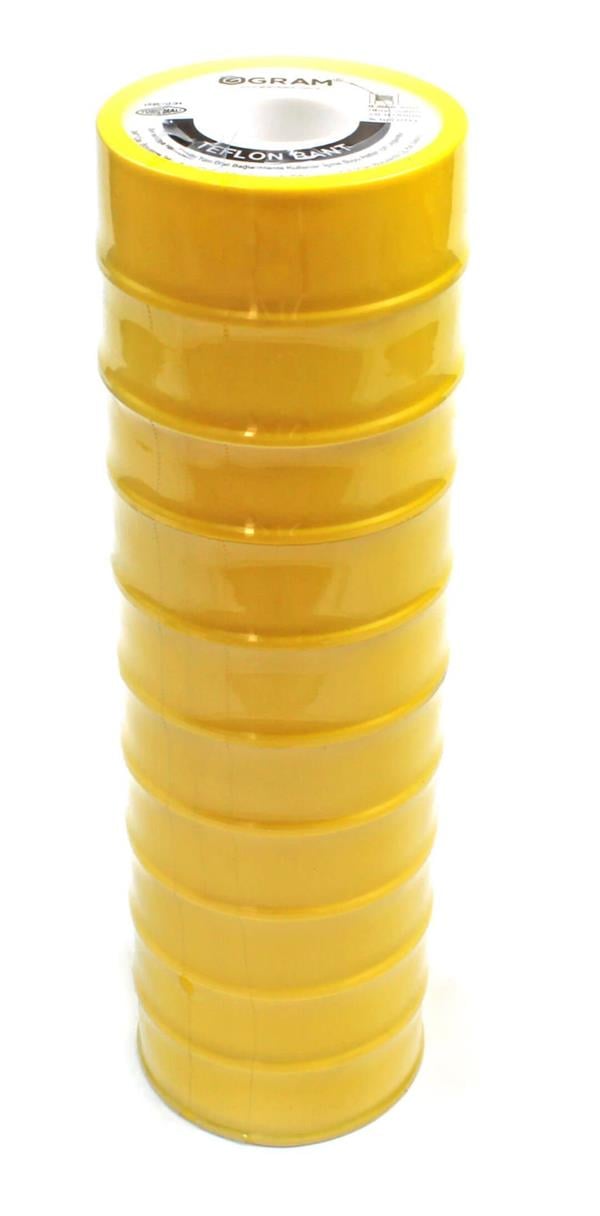 Gram Teflon Bant Sızdırmazlık Bandı 19 mm x 30 Mt 10 Adet - YERLİ ÜRETİM