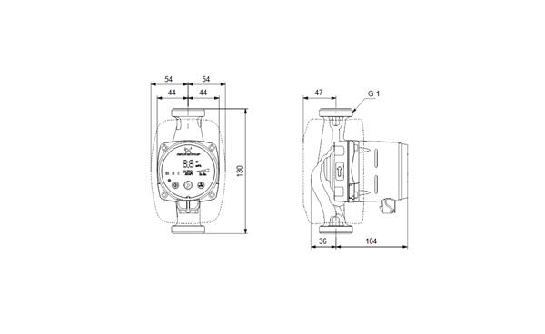 Grundfos ALPHA2 15-60(130 mm) 25-40.000 Kazan İçin Frekans Konvertörlü Sirkülasyon Pompası 6mss 3.4m³/h