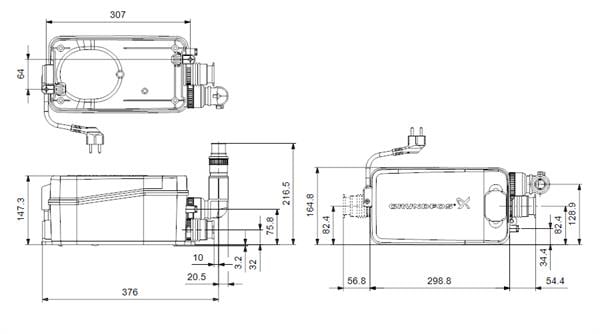 Grundfos Sololift2 D-2 Duş ve Lavabo Atık Tahliye Pompası