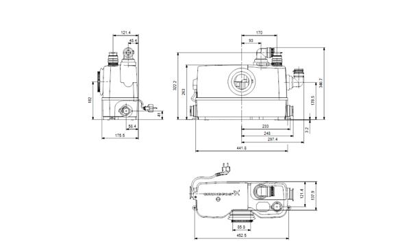 Grundfos Sololift2 WC-3 Öğütücülü Atık Pompası 620 Watt