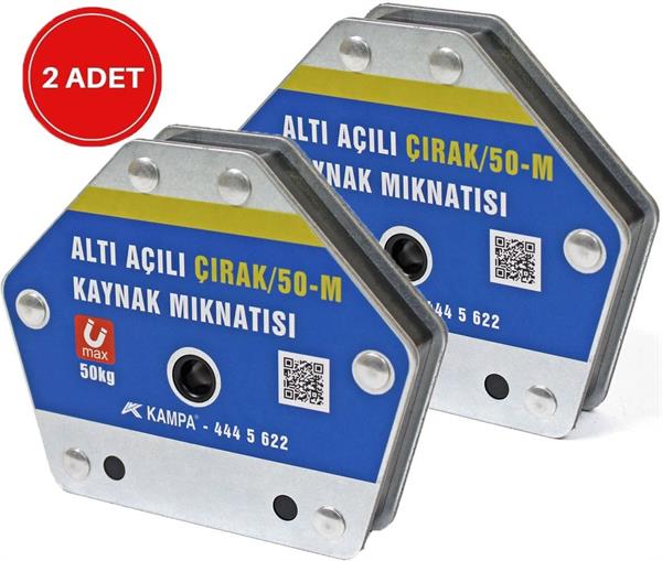 Çırak/50M Manyetik Kaynak Gönyesi 2 ADET 6 Açılı, 50 Kg Kaynak Tutucu Mıknatıs