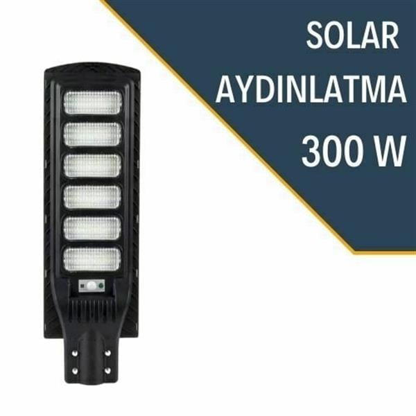 Lexron - LEXRON Güneş Enerjili Lamba, Solar Sokak Lambası, 300W Solar Aydınlatma