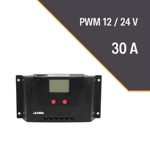 Lexron - Lexron Güneş Enerjisi Şarj Kontrol Cihazı, Solar Şarj Kontrol Cihazı, 30A PWM Şarj Kontrol Cihazı