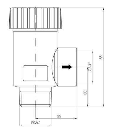 Pakkens 1 Emniyet Ventili DN25 4 Bar Erkek
