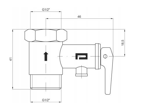 Pakkens 1/2 Termosifon Emniyet Ventili DN15 11 Bar Mandallı