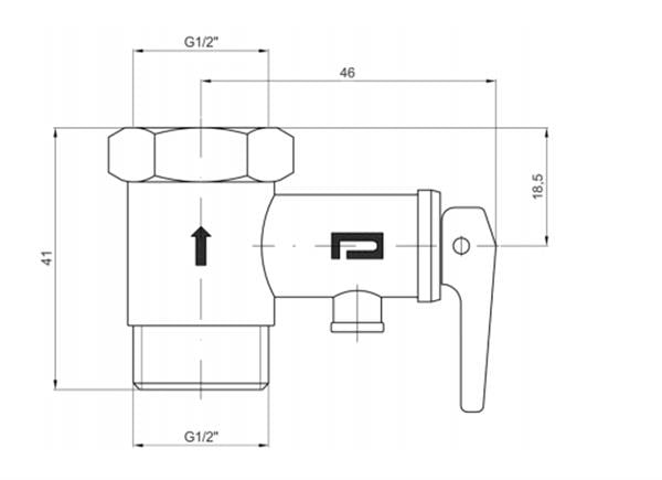Pakkens 1/2 Termosifon Emniyet Ventili DN15 7 Bar Mandallı