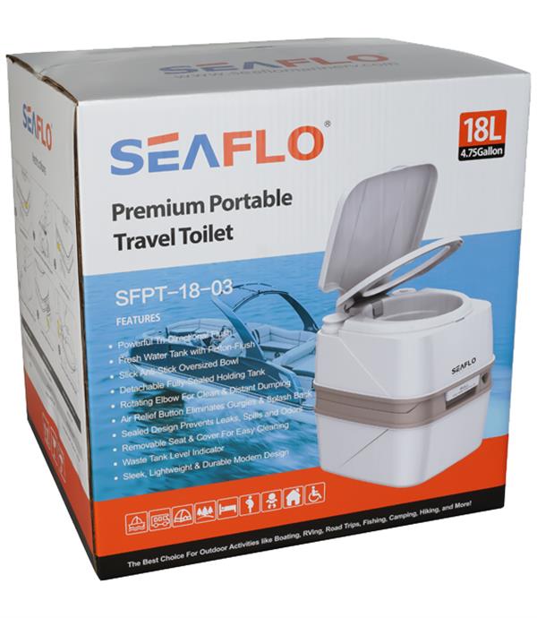 Seaflo Portatif Tuvalet 18 Litre -Taşınabilir Tuvalet, Seyyar WC SFPT-18-03