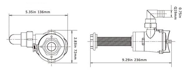 Seaflo SFBP1-G800-04 Dikey Livar Dalgıç Pompa 12 Volt 800 Gph