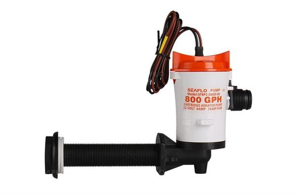 Seaflo SFBP1-G800-05 Yatay 90 Derece Livar Pompa 12 Volt 800 Gph 4 Amper 3/4 Çıkış