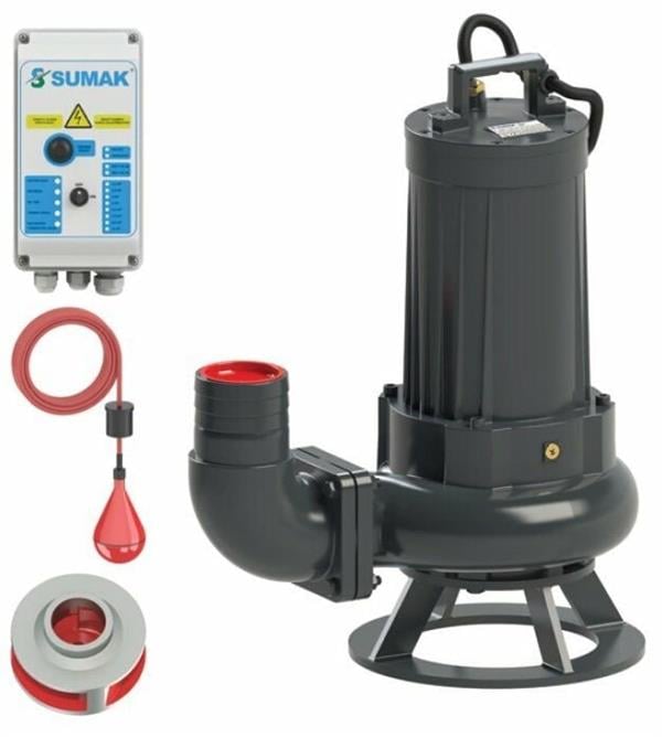 Sumak Pompa - Sumak SDTB 50/4 Foseptik Dalgıç Pompa Trifaze 380V 5.5 Hp