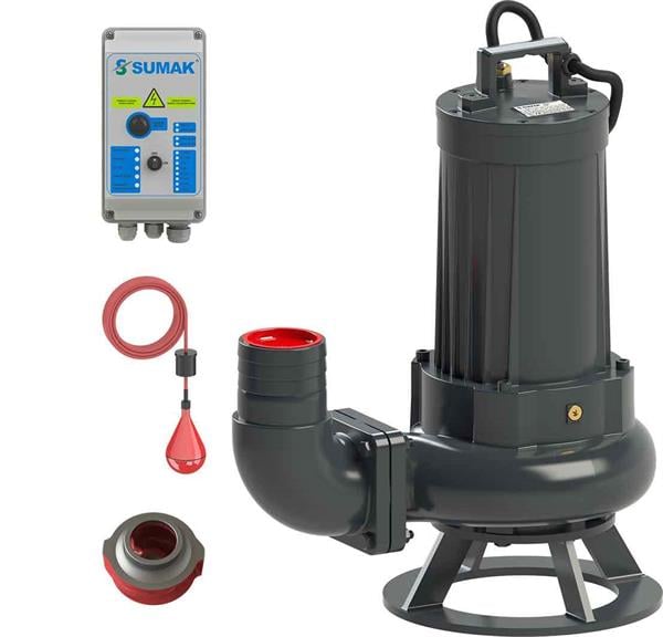 Sumak Pompa - Sumak SDTK100/4 Foseptik Dalgıç Pompa Trifaze (380V) 10HP
