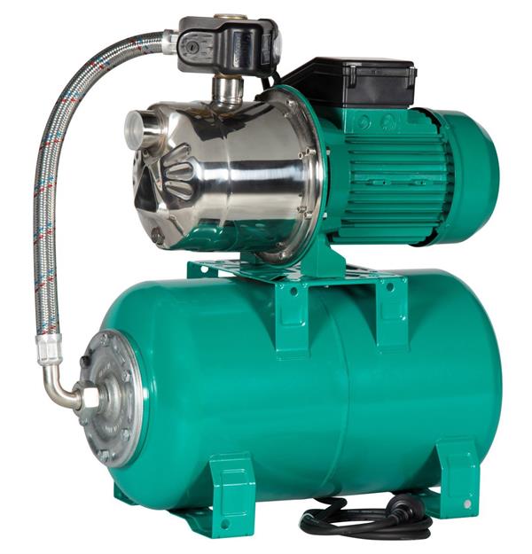 Wilo Aqua SPS 25-5.56 Paslanmaz Jet Pompalı 25 Lt Tanklı Otomatik Hidrofor 7 Kat 10 Daire, 1.5Hp