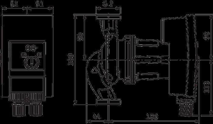 Wilo Yonos MAXO 30-0,5-7 Frekans Konvertörlü Sirkülasyon Pompası 7,4 mss  8.2 m³/h
